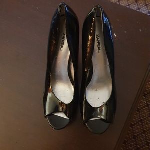 X-Appeal open toe high heels, Size 9, Black